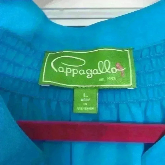 Blue Blouse Very Similar to Lilly Pulitzer Elsa Blouse. Machine washable 1U - Picture 2 of 6